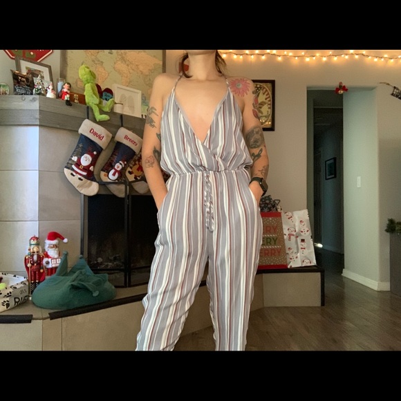 Striped jumpsuit - Picture 6 of 8